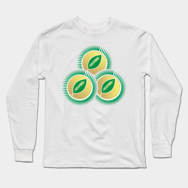 Golden Eco Leaves Long Sleeve T-Shirt by Sash8140